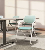 Chaise de formation ergonomique moderne en maille, confortable et durable, avec tableau d'écriture empilable, pliable et mobile, pour bureaux, salles de réunion et écoles