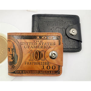 2024 pria baru kulit tagihan uang dompet kartu lipat dompet US 100 dompet uang - Product Image 1