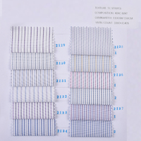 Tissu à carreaux TC 60% polyester 40% coton 150cm 110gsm pour chemises, fourni par l'usine