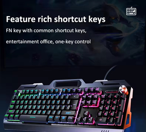 New Gaming Wired Keyboard and <b>Mouse</b> Combo Computer Mechanical Feel Back Light for PC Desktop LED rainbow Light - Product Image 4