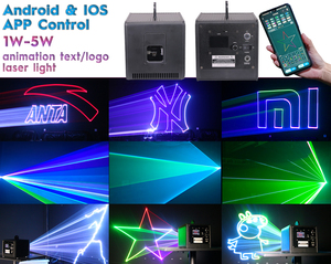 Lampu panggung kubus Laser portabel, 2W aplikasi kontrol RGB efek animasi untuk pesta DJ KTV klub pernikahan - Product Image 2