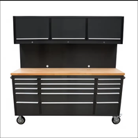 Gran combinación de herramientas gabinete garaje Banco DE TRABAJO Goma Madera en Toprolling Tool Chest Cabinet