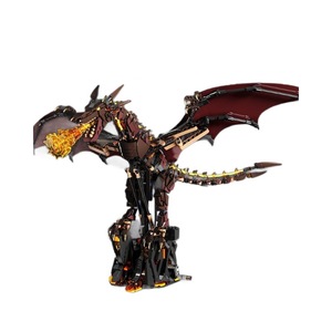 Fantastico Giocattolo da Costruzione a Blocchi Drago di Ghiaccio Meccanico con Luci Girevoli - Giocattolo Unisex in Plastica - Product Image 5