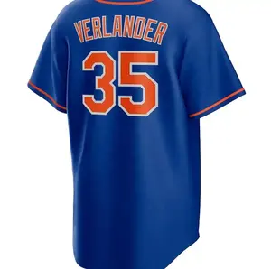 Custom Gestreept Honkbalshirt New York Justin Verlander Koninklijke Alternatieve Jersey Justin Verlander Honkbaltrui