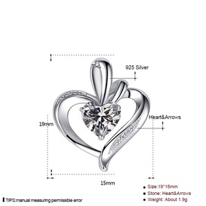 DDC49 Ciondolo a Cuore in Argento Sterling 925 con <span class=keywords><strong>Rubino</strong></span>, Nuovo Design per Collana da Donna, Bijoux - Product Image 6