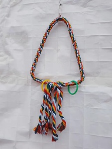 Uccello triangolo corda altalena pesce persico colorato giocattolo da masticare per pappagalli Budgie Parakeet <span class=keywords><strong>Cockatiel</strong></span> <span class=keywords><strong>Cockatoo</strong></span> - Product Image 4