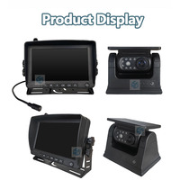 Système de caméra de recul numérique sans fil HD de 7 pouces pour camions, bus, remorques, moniteur magnétique, étanche pendant 1 an, énergie solaire en option