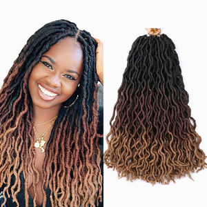 Extensions de cheveux synthétiques souples pour tresses gypsies, ondulées et bouclées, pour tresses au crochet, tresses torsadées, tresses Goddess, faux locs gypsies - Product Image 1