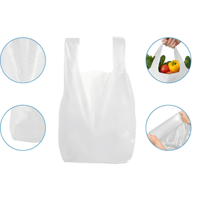 Green Recyclable LDPE Vest Trash <b>Bags</b> - <b>20L</b> Biodegradable Garbage <b>Bags</b> - Product Image 4