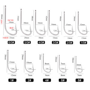 2330 바다 낚시 크기 1 #, 2 #, 4 #, 6 #, 8 #, 1/0 # ~ 10/0 # barbs 낚시 후크 세트 상자 스테인레스 스틸 후크 - Product Image 3