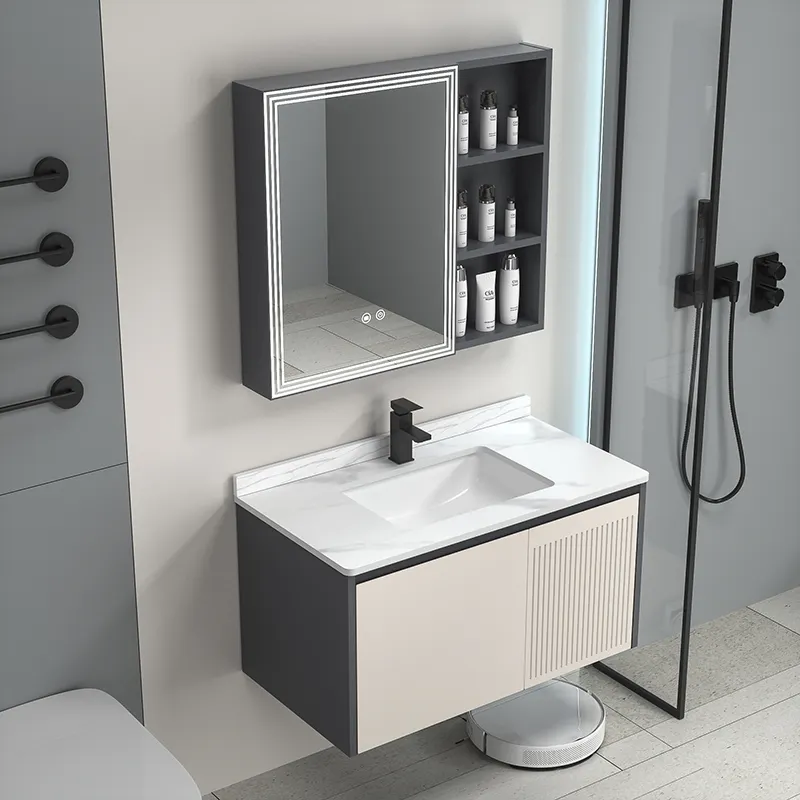Großhandel Toilettenmöbel Badezimmer Keramik Felsplatte Waschtische Schränke für Arbeitsplatte Becken