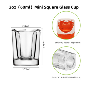 Vasos de chupito personalizados de 2 oz con forma de corazón para recuerdos de boda con logotipo personalizado - Product Image 3