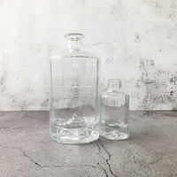 Bouteille d'alcool en verre 100/700 ml, flacon de liqueur, pour cadeau, étiquette privée, de haute qualité