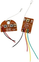 Module de circuit de commutation de télécommande sans fil à deux canaux 27 MHz : carte émetteur de télécommande + carte récepteur + antenne