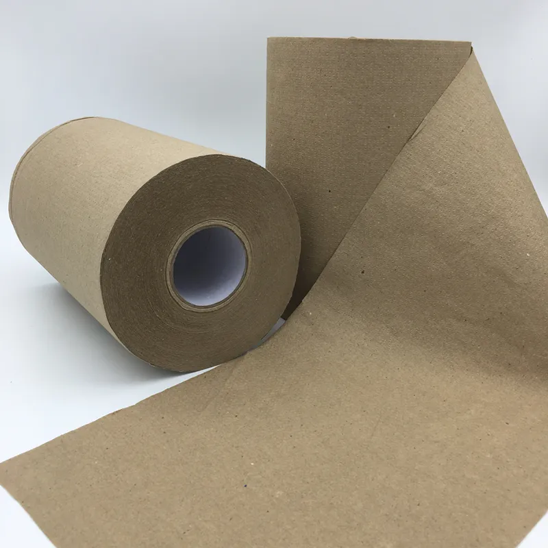 คุณภาพสูงขายส่งเชิงพาณิชย์รีไซเคิลสีฟ้า 2 ชั้นกระดาษม้วนกระดาษเช็ดมือ