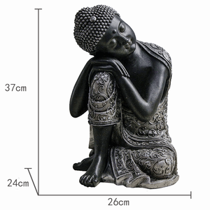 พระพุทธรูปโพลีเรซิ่นนั่งสมาธิ นอนหลับ สไตล์หรูหรา ศิลปะทางศาสนาพุทธ ของตกแต่งภายในบ้าน ขายดี - Product Image 1