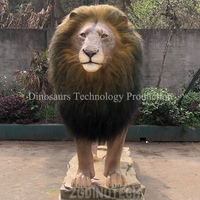 Modèle de lion animatronique réaliste fabriqué pour la vente, robot animal grandeur nature pour exposition au musée naturel