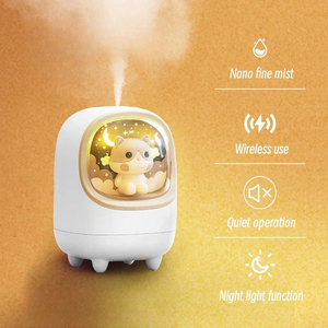 Không dây tạo độ ẩm không khí xách tay 200ml USB khuếch tán dễ thương phim hoạt hình siêu âm Mist Maker Fogger cho phòng ngủ nhà với ánh sáng ban đêm - Product Image 6