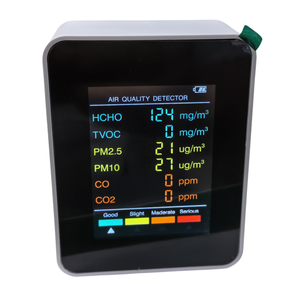 Trong nhà nhiều Air Meter PM2.5,PM10, hcho, TVOC, co, <span class=keywords><strong>CO2</strong></span> 6 trong 1 chất lượng không khí màn hình - Product Image 2