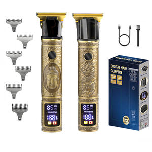 Rasoio e Regolabarba <span class=keywords><strong>Professionale</strong></span> Vintage Serie T9 Tagliacapelli Cordless da <span class=keywords><strong>Uomo</strong></span> e Barbiere con Ricarica USB - Product Image 2