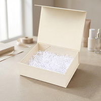 Boîte cadeau magnétique pliable personnalisée, emballage en papier beige, boîte à tiroir pour cosmétiques, bijoux, vente au détail