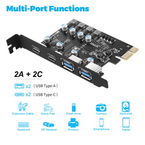 Kartu Ekspansi USB 3.0 PCI-E |   5 Port USB (2 Tipe-A + 2 Tipe-C) |   Kartu Ekspansi Internal USB 3.2 Gen1 |   Transmisi 5Gbps - Product Image 3