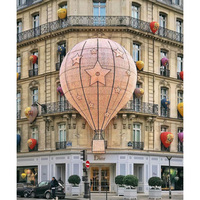 Cadre en métal Décorations de Noël Motif de Noël 3D Ballon lumineux Extérieur Ballon géant de Noël Lumière