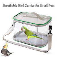 Sac de transport transparent pour oiseaux, sac de voyage portable pour perroquets, cage respirante à porter à la main ou à l'épaule pour petits oiseaux