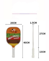 Juego de raquetas dobles de pickleball de madera ultraligeras y duraderas con 4 pelotas, adecuado para principiantes, adultos y niños.
