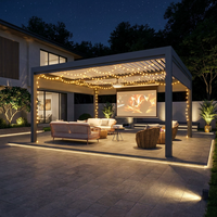 Système de pergola en aluminium sur mesure de grande taille pour cour - Écologique, résistant aux UV, revêtement poudré