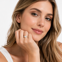 Bague de fiançailles en argent sterling 925 plaqué or avec diamant moissanite taille cœur certifié GRA