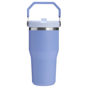 <b>Insulated</b> <b>Mug</b> 20oz 304 Stainless Steel Double Wall Vacuum Travel Cup With Straw Custom Logo - Product Image 3