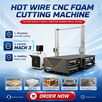 Machine de découpe de mousse à fil chaud CNC 5 axes 3D pour polystyrène expansé (EPS) avec moteur et contrôle Mach3 pour mousse EPS/EPE/XPS