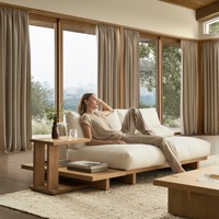 Canapé de salon modulaire pour petit appartement, garni d'éponge, en tissu, convertible en lit, pour la maison, idéal pour la pause déjeuner, double, pliable, en forme de L