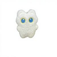 Pendentif en peluche chat noir unisexe le plus vendu avec rembourrage en coton PP, porte-clés chaton mignon qui couine pour les 14 ans et plus