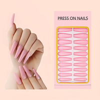 Ongles artificiels réutilisables en ABS, design long et luxueux, à la mode, avec colle, personnalisables, à presser