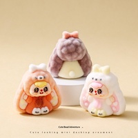 Peluche de lapin à oreilles tombantes en velours floqué haut de gamme, 31-50 cm, non rembourrée, accessoires tendance, boîte mystère, mini pour bureau