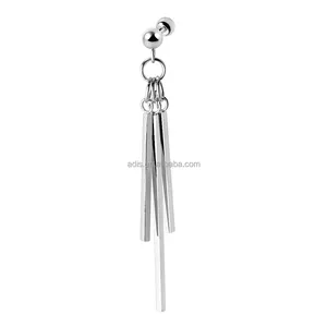 Hot selling high quality surgical steel ball straight-bar piercing pendant earring stud nipple tongue barbell piercing jewelry