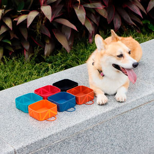 Sunraymascota 2025 Nouvelles couleurs personnalisées Bols de voyage pliables pour animaux de compagnie Bols de nourriture et d'eau pour chiens Bol en silicone pour chien - Product Image 3