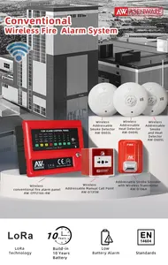 Asenware detektor Alarm asap, Sensor nirkabel sistem Alarm api alamat Sensor asap Wifi Lora
