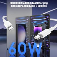 Cable USB C a USB C al por mayor, trenzado de nailon de 3 pies, cargador tipo C de 60W, cable de carga rápida USB-C a USB-C para iPhone 17 16 15 Pro