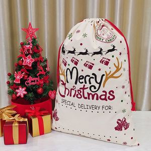 Sacs de Noël 2026 – Emballage Cadeaux – Grand Sac de Noël en Toile de Coton avec Cordon de Serrage – Fournitures de Noël - Product Image 5