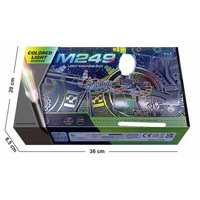 Pistola de Juguete M249 Splatter Blaster, Venta de Fábrica, Juego de Disparos al Aire Libre con Velocidad de 100-150 fps