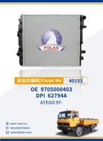 Radiateur de camion 40153 OE 9705000403 pour BENZ ATEGO 2 1997 DPI 62794A, usine de radiateurs automobiles chinoise