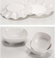 Assiettes de service profondes rondes en mélamine incassables au lave-vaisselle Assiettes en plastique