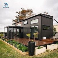 Maison conteneur conçue sur mesure de 40 pieds, bâtiment modulaire préfabriqué portable abordable avec terrasse