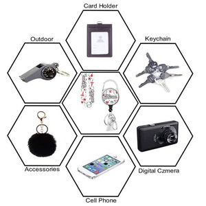 Stéthoscope en forme de cœur avec clip dorsal rotatif à 360 degrés, boucle rétractable facile à tirer et cordon détachable (infirmière) - Product Image 1