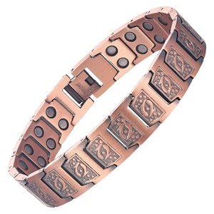 Adjustable Pure <b>Copper</b> Magnetic Therapy <b>Bracelet</b> for Arthritis Relief Classic Chain Link Unisex Customized Fashion Health Care - Product Image 1