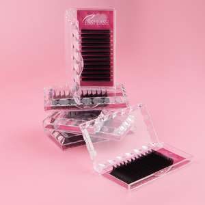 Extensions de cils en soie noire foncée, faites à la main, effet duveteux, qualité supérieure, en cachemire, marque privée <span class=keywords><strong>ESSI</strong></span> LASH - Product Image 3