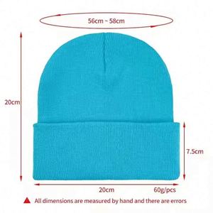 Gorros Unisex 2025, Gorro de Invierno para Hombre y Mujer, Logotipo Personalizado, Bordado, Gorro de Punto Barato, Color Sólido, Gorro Acrílico Cálido - Product Image 2